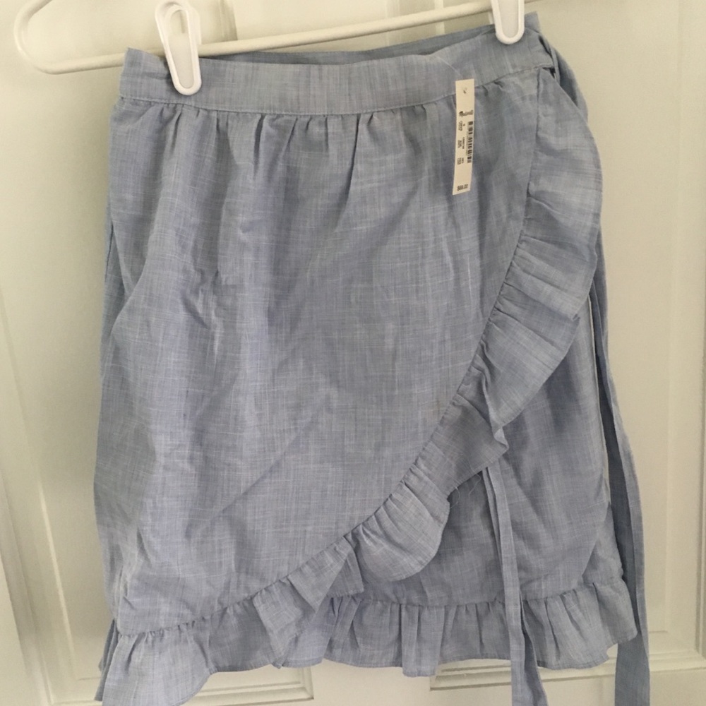 NWT Madewell Ruffle Wrap Around Skirt Sz 0